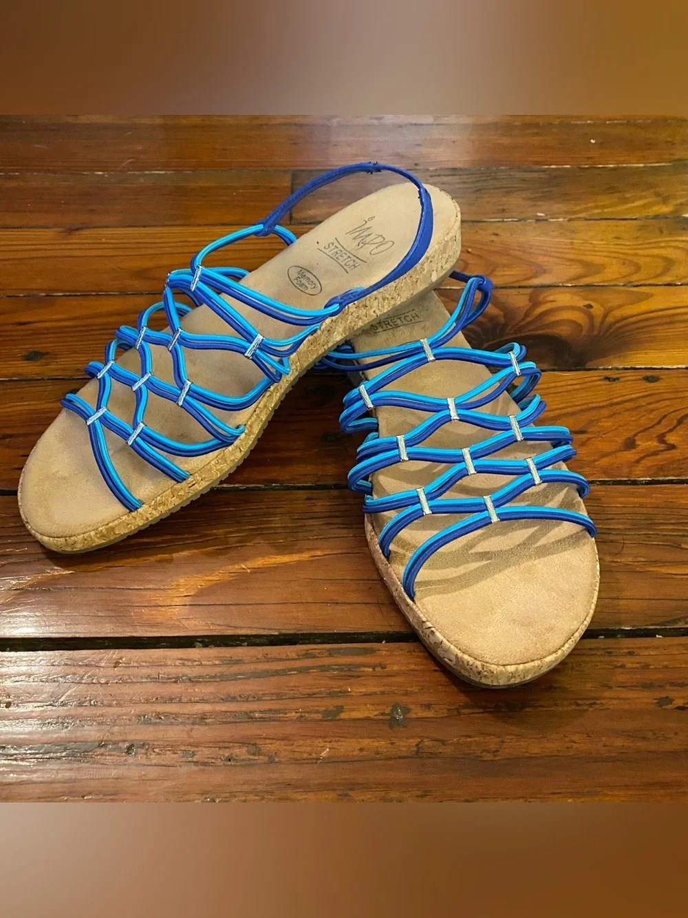 Set of two Impo Womens Gatrina Embellish Wedge Sandals Size 10